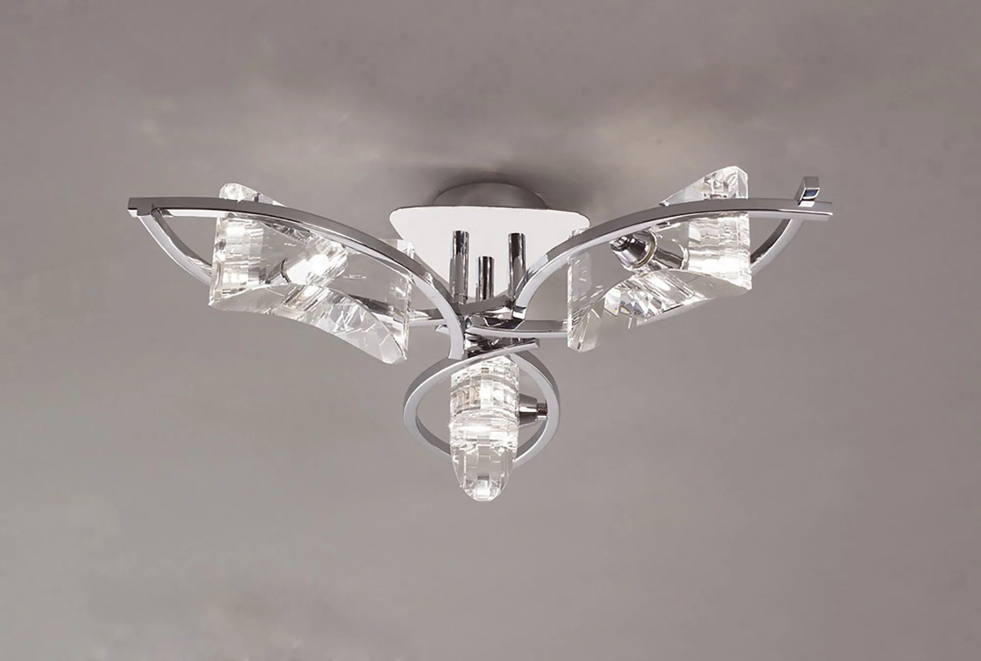 Kromo Polished Chrome Ceiling Lights Mantra Flush Fittings Kromo Polished Chrome Ceiling Lights Mantra Flush Fittings
